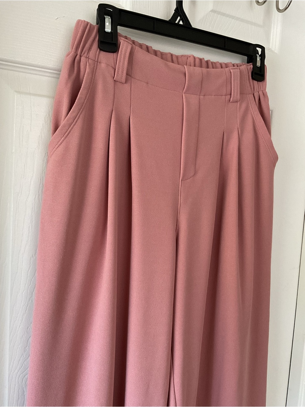 Halara S Petite Pink High Rise Wide Leg Pleated Pants - Picture 4 of 12